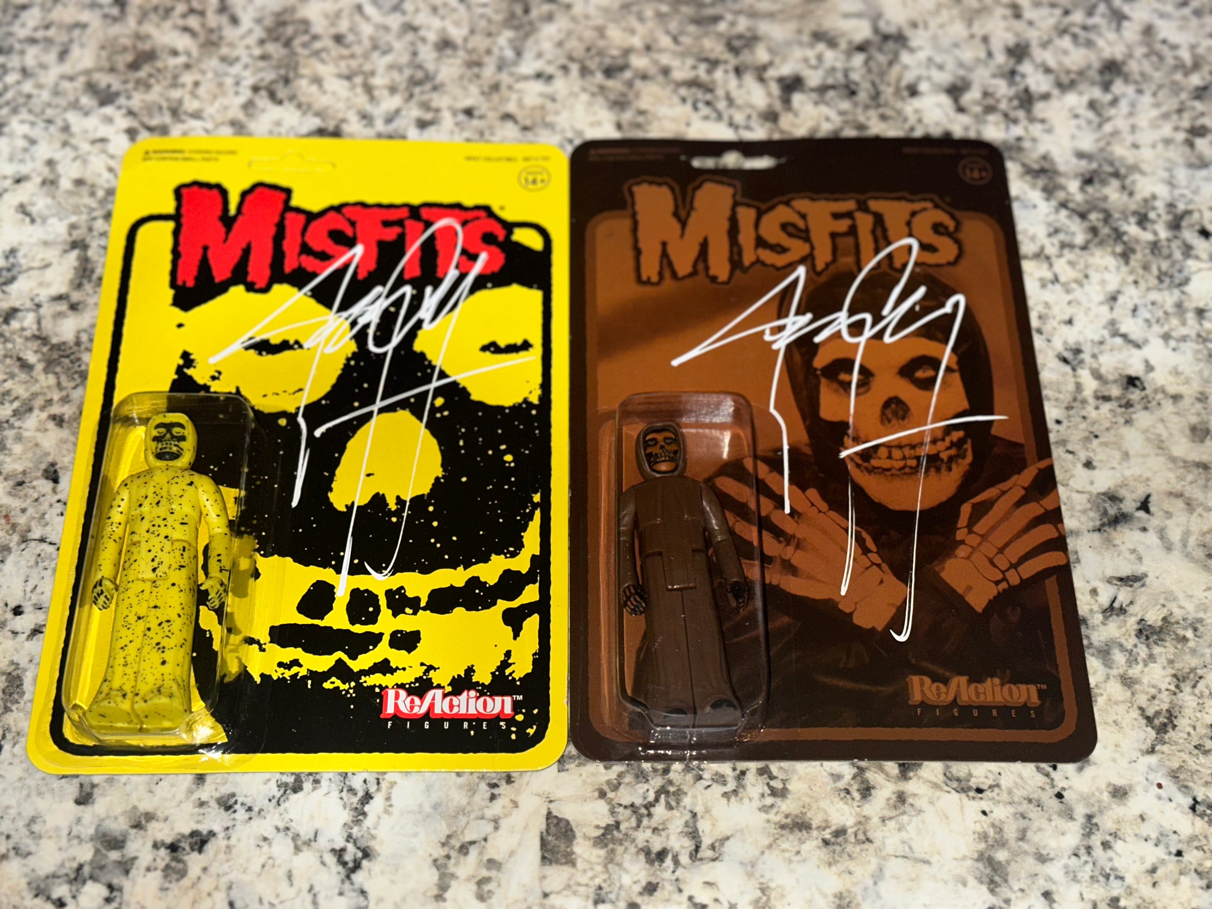 Misfits The Fiend Super7 Reaction Figure Collection I & II Set Of 2 Signed  By Jerry Only Danzig