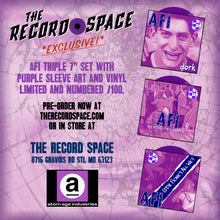 Load image into Gallery viewer, AFI "Dork" "Behind The Times" "Eddie Picnic's All Wet" Triple 7" EP Bundle (TRS Exclusive /100)
