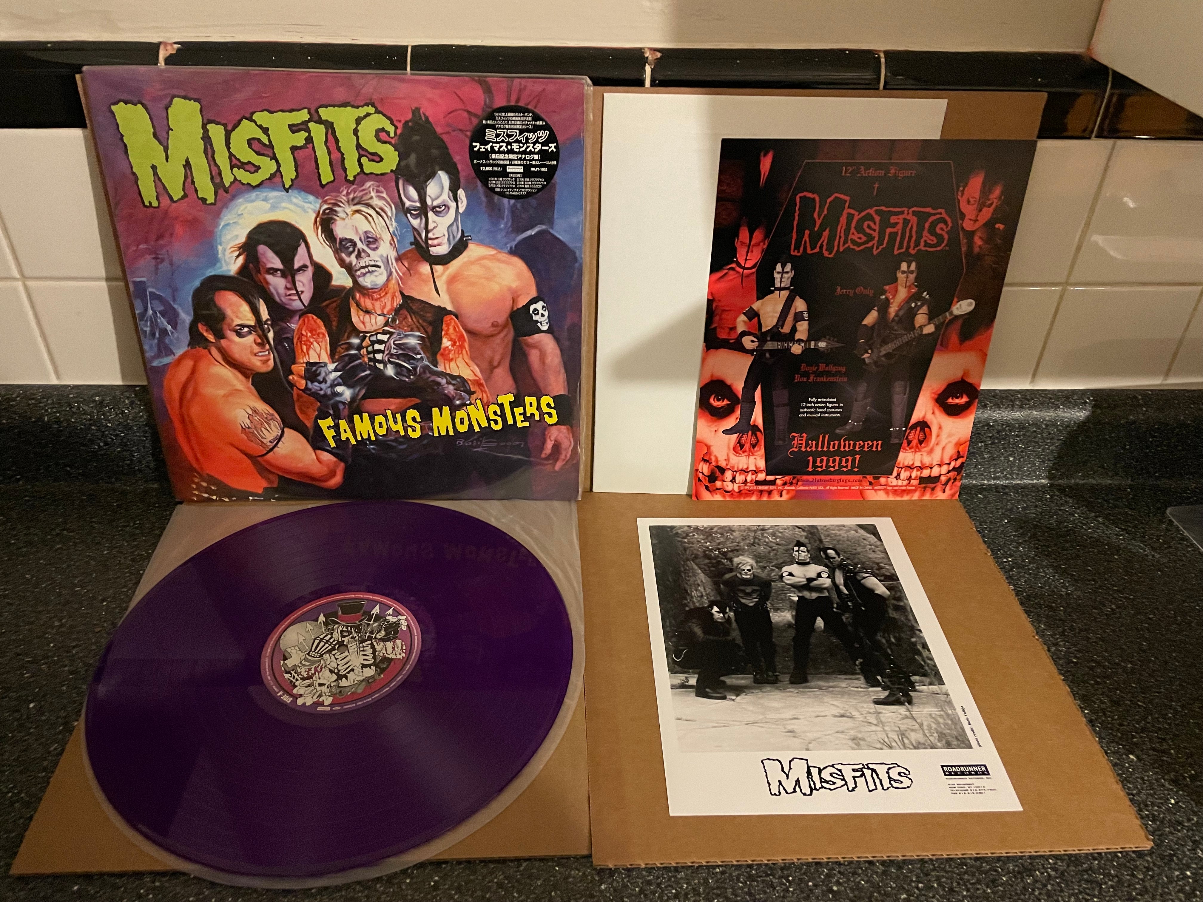 famous monsters band Misfits Famous Monsters LP 2000 Roadrunner Purple Vinyl Limited to 1500 Not Danzig