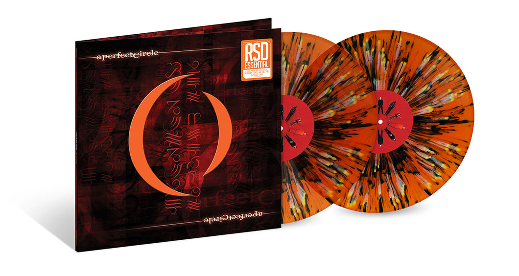 PRE-ORDER A Perfect Circle – Mer De Noms RSD Essential 082 Orange w/Black, White & Yellow Splatter