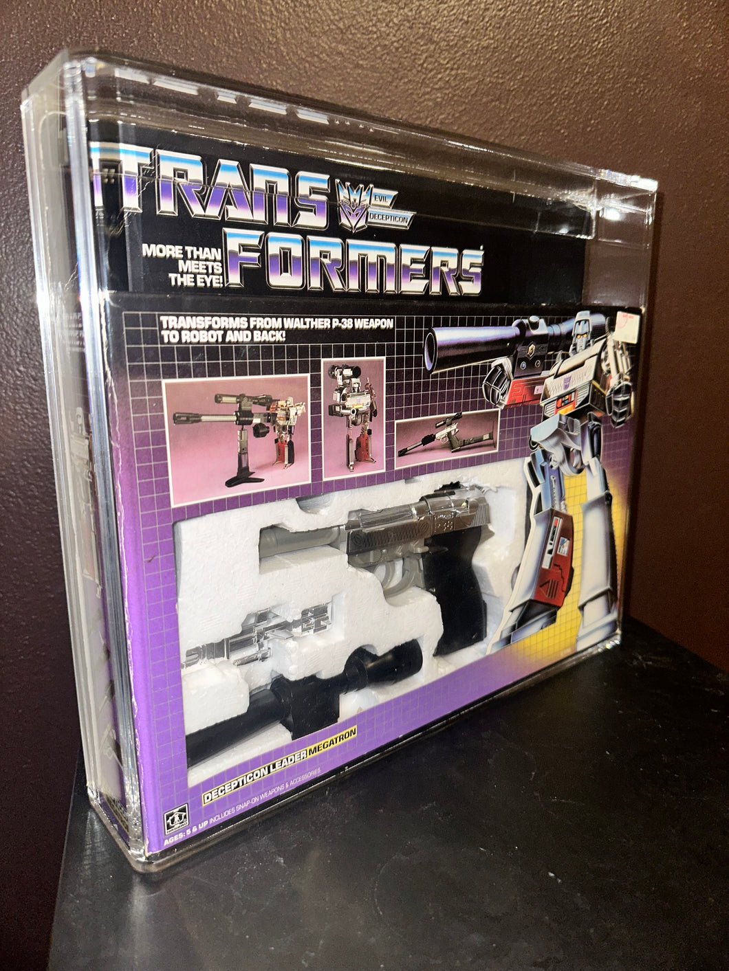 G1 Transformers MEGATRON Vintage Original 1984 Complete Boxed In Acrylic Case Toys