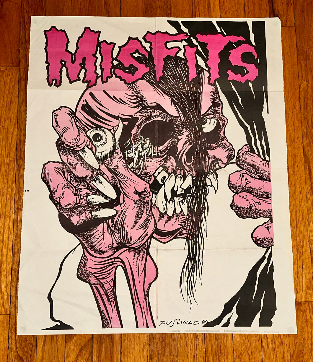 Misfits Pushead Evil Eye Poster 1984 Pusmort Original Danzig