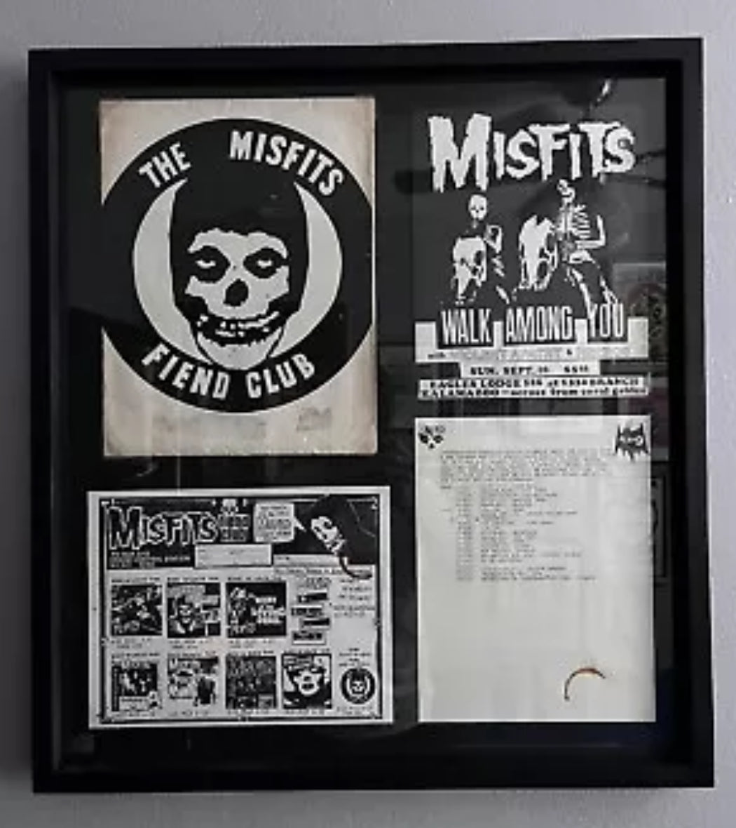 Original Misfits Fiend Club Envelope Flyer Shirt Order Form Tour Sheet Framed DANZIG