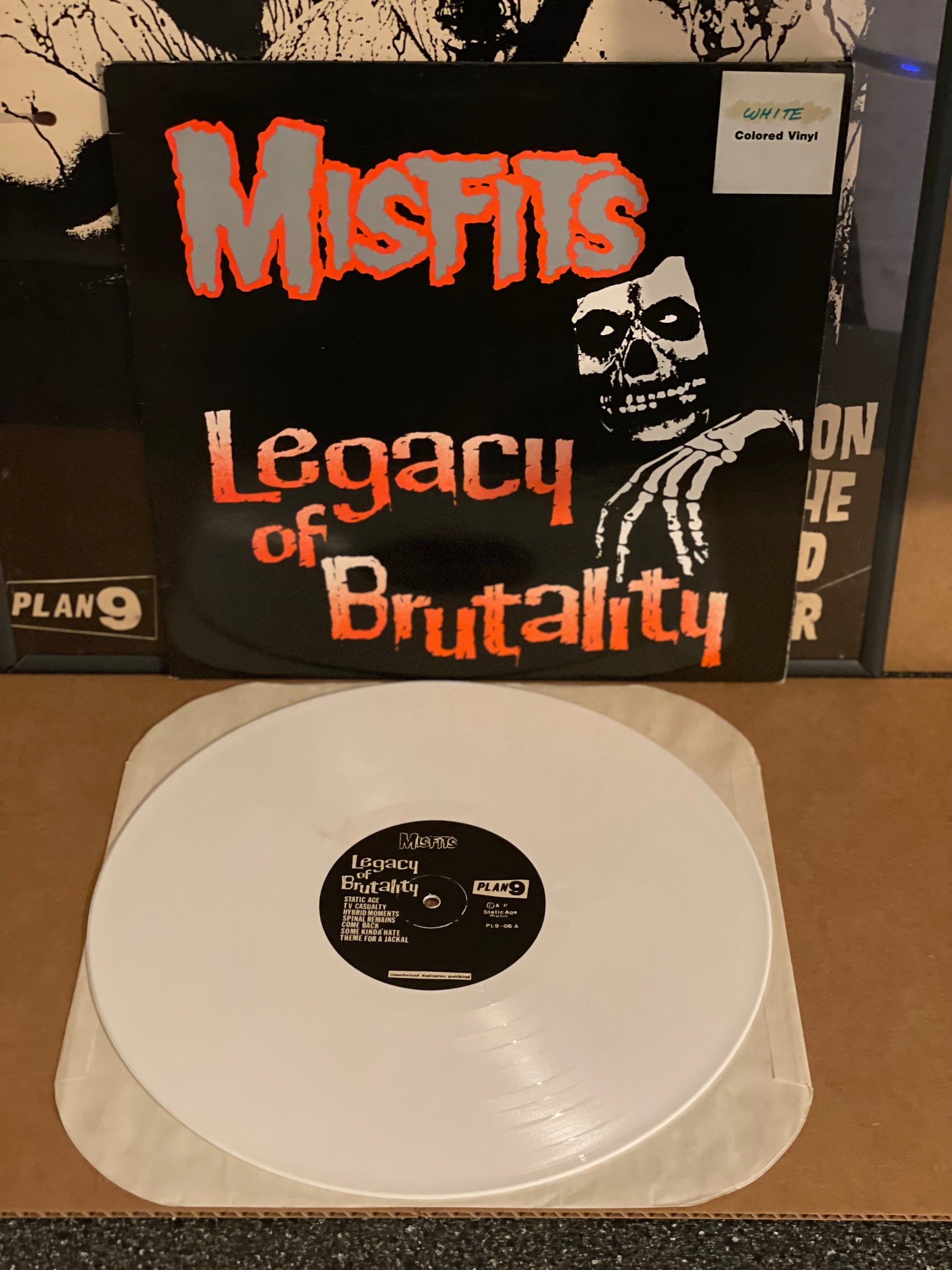 Misfits Legacy Of Brutality LP 1986 Plan9/Caroline PL9-06 White