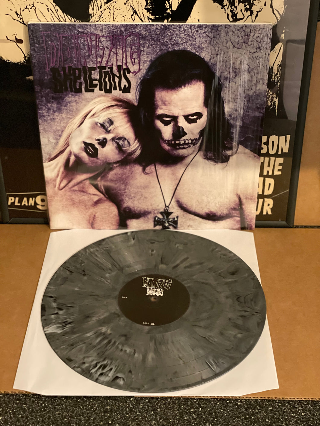 Danzig Skeletons LP 2016 AFM Records Grey Marbled Vinyl Danzig T