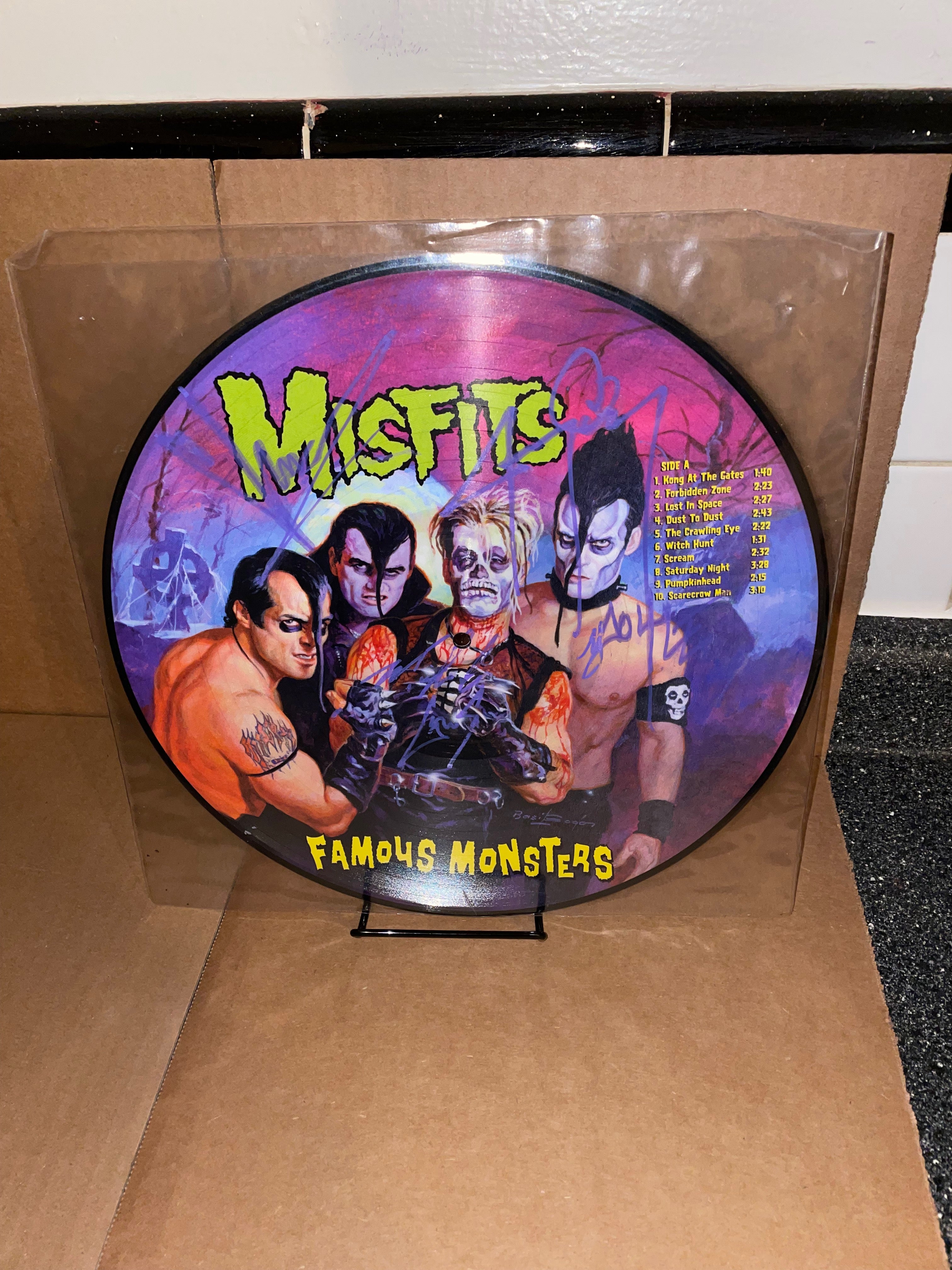 Misfits Famous Monsters LP 1999 Roadrunner Picture Disc Signed By