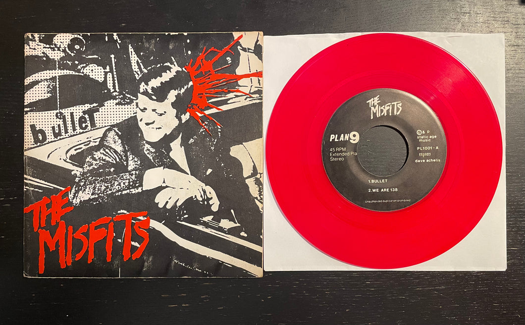 Misfits Bullet 2nd Pressing Red Vinyl Plan 9 1979 PL1001 DANZIG